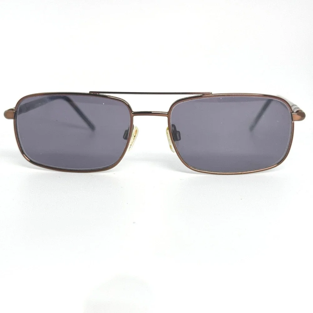 Stetson 281 Zyloware Sunglasses‎ Brown Metal Rectangle Frame 57-17-135 22083